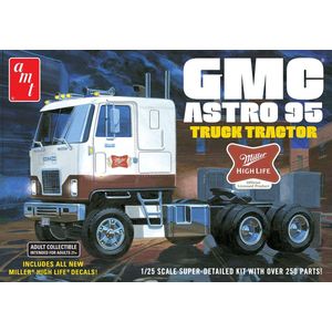 1:25 AMT 1230 Miller Beer GMC Astro 95 Semi Tractor Cab - Truck Plastic Modelbouwpakket