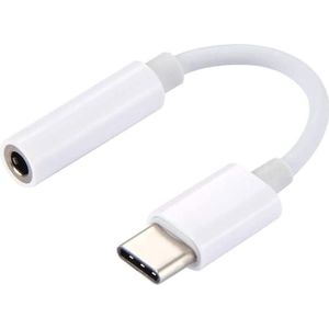 USB Type-C naar 3,5 mm AUX Audio Kabel Adapter voor Smartphones - Wit