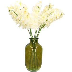 Mica Decorations Kunstbloemen boeket Orchidee - 8 stelen - wit - 71 cm - Kunst zijdebloemen