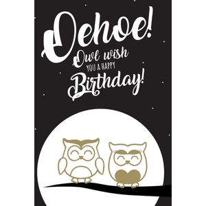 Pakket van 8: Verjaardagskaart ""Oehoe