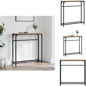 vidaXL Wandtafel - Wandtafels - Bijzettafel - Console Tafel - Wandtafel 75x19,5x75 cm bewerkt hout sonoma eikenkleurig