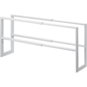 Yamazaki Uitschuifbaar schoenenrek 38 - 70 cm wit - 03190 - Uitschuifbaar