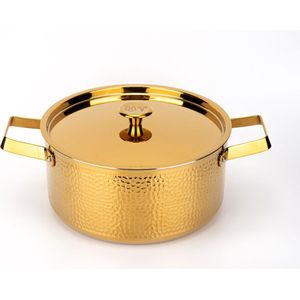 Vargen & Thor _ MEYA 4liter messing pan _ Goudkleurig