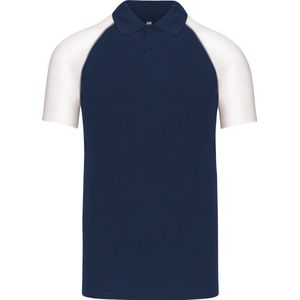 Kariban Baseballpolo K226 - Navy / White - S