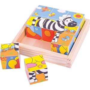 Bigjigs houten blokpuzzel safari