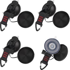 4x Multifunctionele Zuignappen voor Camping en Auto - Sterke Zuignaphouder met Draagvermogen tot 10 kg