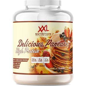 XXL Nutrition - Delicious Pancakes - Vanille Smaak - Zachte & Luchtige Pannenkoeken Hoog in Eiwit & Complexe Koolhydraten - Whey Protein Pancakes - 2500 Gram