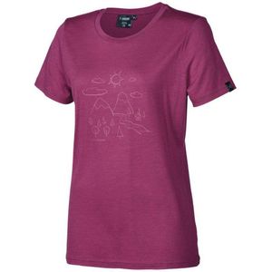 Ivanhoe t-shirt UW Cilla Outdoor voor dames - 100% merino wol - Roze