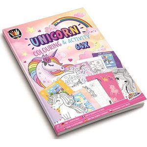 Grafix kleur- en activiteitenboek - Unicorn - A4 - 64 pagina's - Kleuren - Meisjes - Kleurboek - Kinderen - Cadeau - Activiteiten - Boek - Geschenk - Tekeningen - Doeboek - Inkleuren - Kleurplaat - Colouring Book - Kleurplezier - Opdrachten Boekje