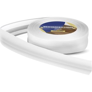 DQ-PP ZACHTE PLINT, 20 m, Wit, 32 x 23 mm, PVC, zelfklevend, knikhoek plinten rubberen strip plint hoekprofiel afsluitstrip vloerlijst