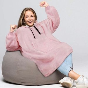 Kinder Oversized Sherpa Fleece Deken / Trui - Oversized Kinder Deken / Sweatshirt – Kinder Sherpa Fleece Deken / Trui - Oversized Deken - Deken / Trui met Capuchon - Warme fleece Deken / Trui - Sherpa Fleece Oversized Deken / Trui