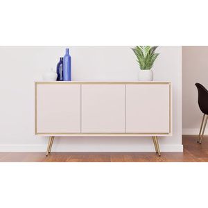 Tori ladekast - 150 cm - 3 deuren - kasjmier - metalen poten en push to open systeem