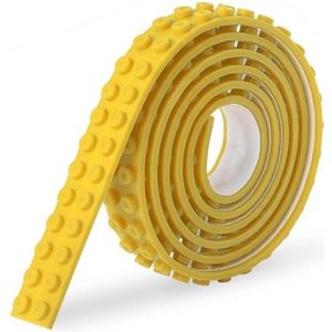 Sinji Play Stick & Brick - Flexibel Speelgoedtape - Lego Tape - Geel