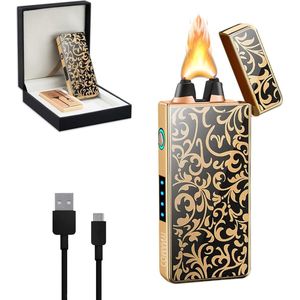 Arc Plasma Elektrische Aansteker USB-Oplaadbaar - Winddicht Vuurvast met Batterij-Indicator LED voor Kaars (Bloem)