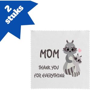 Akyol - mama cadeau brillendoekjes - Mama - moeder cadeau - met opdruk - mama - verjaardag - mama cadeautjes - moederdag cadeau - verjaardag - liefste mama - leuk kado om te geven - 17,8 bij 17,8 cm - 2 stuks