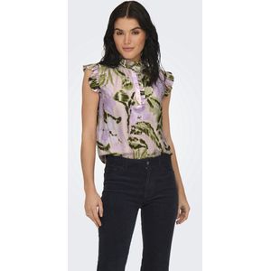 Jacqueline de Yong Top Jdybilly S/l Frill Top Wvn 15350717 Salsa Rosa/orchid Bloom Dames Maat - XL