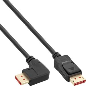 Premium DisplayPort kabel - 90° haaks naar rechts - versie 1.4 (5K/8K 60Hz) / zwart - 2 meter