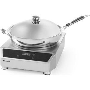 Hendi Inductiewok 3500W + Wokpan Ø36cm - Professional - Digitaal