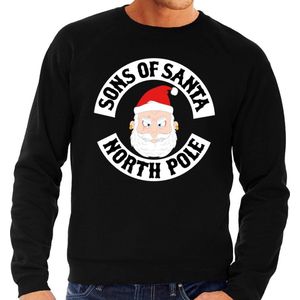 Foute kersttrui / sweater - zwart - Sons of Santa heren XL