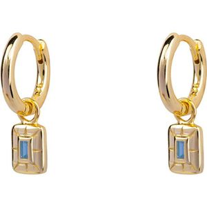 Oorbellen Dames December Blauwe Topaas Diamand
