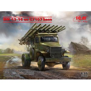 1:35 ICM 35595 BM-13-16 on G7107 base Truck Plastic Modelbouwpakket