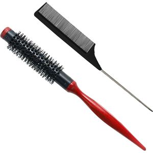 1 Ronde Haarborstel voor Stylen en Föhnen - Punt Staartstijlkam - Mini Haarstylingborstel - Stylingborstel voor Krullen - Nylon Haarborstel .