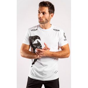 Venum T-shirt Giant Wit Zwart Venum Vechtsport Kleding maat S