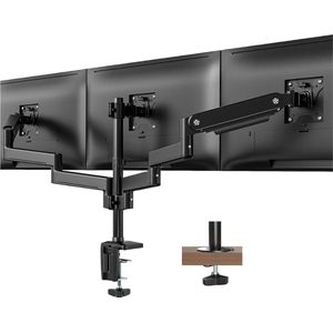 Monitorarm 3 schermen - Muurbeugel - Triple Beeldschermarm Voor 17-27 inch - Muurbeugel Monitor In Hoogte Verstelbaar - Monitorbeugels - Monitorbeugel 3 schermen