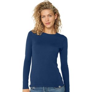 DANISH ENDURANCE Thermo Shirt met Lange Mouwen voor Dames - van Merino Wol - Blauw - XL