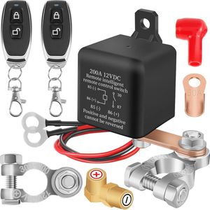 Batterijscheidingsschakelaar 12V met Draadloze Afstandsbediening en Diebstalbeveiliging