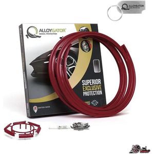 Alloygator Velgbescherming + Sleutelhanger | Donker Rood | Stoeprand Bescherming | EXCLUSIVE (12-24"" inch)
