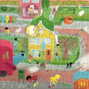 Educo Woordenschatpuzzel - Algemene hygiene - Houten speelgoed - Houten puzzel - Educatief speelgoed - Kinderspeelgoed - 49 stukjes - 40x41