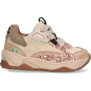 BunniesJR 224875-974 Meisjes Lage Sneakers - Roze/Beige - Leer - Veters