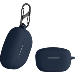 kwmobile Hoes geschikt voor Sony WF-1000XM5 - Siliconen cover voor oordopjes in donkerblauw