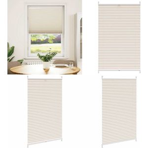 Plissé rolgordijn 80x150cm creme - Vitrage - Vitrages - Plissérolgordijn - Plissérolgordijnen