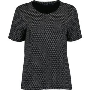 Blue Seven dames shirt - shirt dames KM - zwart/grijs print - 105744 - maat 40