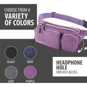 Grote heuptas voor dames en heren, paars, voor meisjes, jongens, leuke heuptas voor papa, mama, trektochten, kamperen, zwemmen, hardlopen, geldbuidel, strand, hond uitlaten, sporten, XL, groot