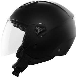 CMS D-JET PLAIN - Matt zwart - Motorhelm - scooterhelm - brommerhelm - scooter helm - motor helm - brommer helm