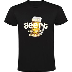 Ik ben Geert, waar blijft mijn bier Heren T-shirt - cafe - kroeg - feest - festival - zuipen - drank - alcohol
