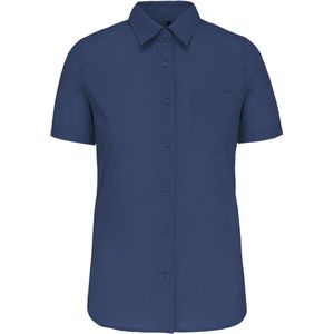 Kariban Overhemd in onderhoudsvriendelijk polykatoen-popeline korte mouwen dames K548 - Deep Blue - XS