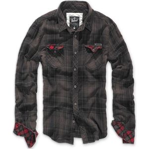 Brandit Hemd Checkshirt Duncan in Brown-Black-3XL