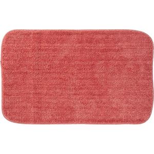 Lucy's Living Luxe badmat DOXU Red Round exclusive – 50 x 80 cm – rood - limoen - printje - badkamer mat - badmatten - badtextiel - wonen – accessoires - exclusief