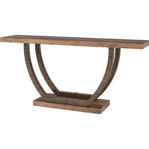 SureDeal® - Consoletafel - Met Geometrische Basis - Hout - 160x30x80 cm - Dressoir - Banktafel - Smal en Lang - Achter De Banktafel
