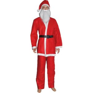 Budget Kerstman verkleed kostuum voor kinderen - Kerst verkleedkleding - Verkleden - Kerstmannen outfit/pak 98-110