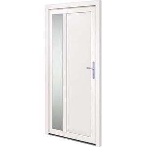 vidaXL - Voordeur - 98x200 - cm - PVC - wit