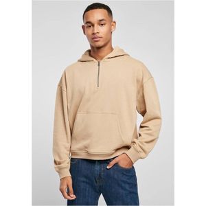 Urban Classics - Boxy Zip Hoodie/trui - 4XL - Beige