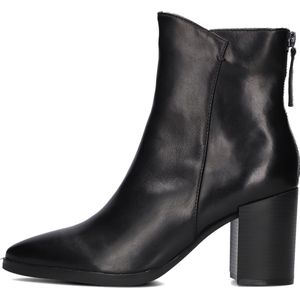 Notre-V Fresia-02 Enkellaarsjes - Enkelboots met rits - Dames - Zwart - Maat 40