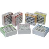2x Bingo Blok Gekleurd 1-75 - 500 Vellen | Volwassenen | Multi-kleur