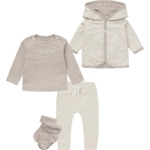 Noppies - kledingset - 5delig - vest Bonny - broek Melissa Oatmeal - shirt Hester - 2paar sokjes Kai - Maat 50