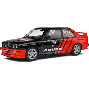 Het 1:18 gegoten model van het BMW 3-Serie M30 Advan Rally Drift Team uit 1990. De fabrikant van het schaalmodel is Solido. Dit model is alleen online verkrijgbaar